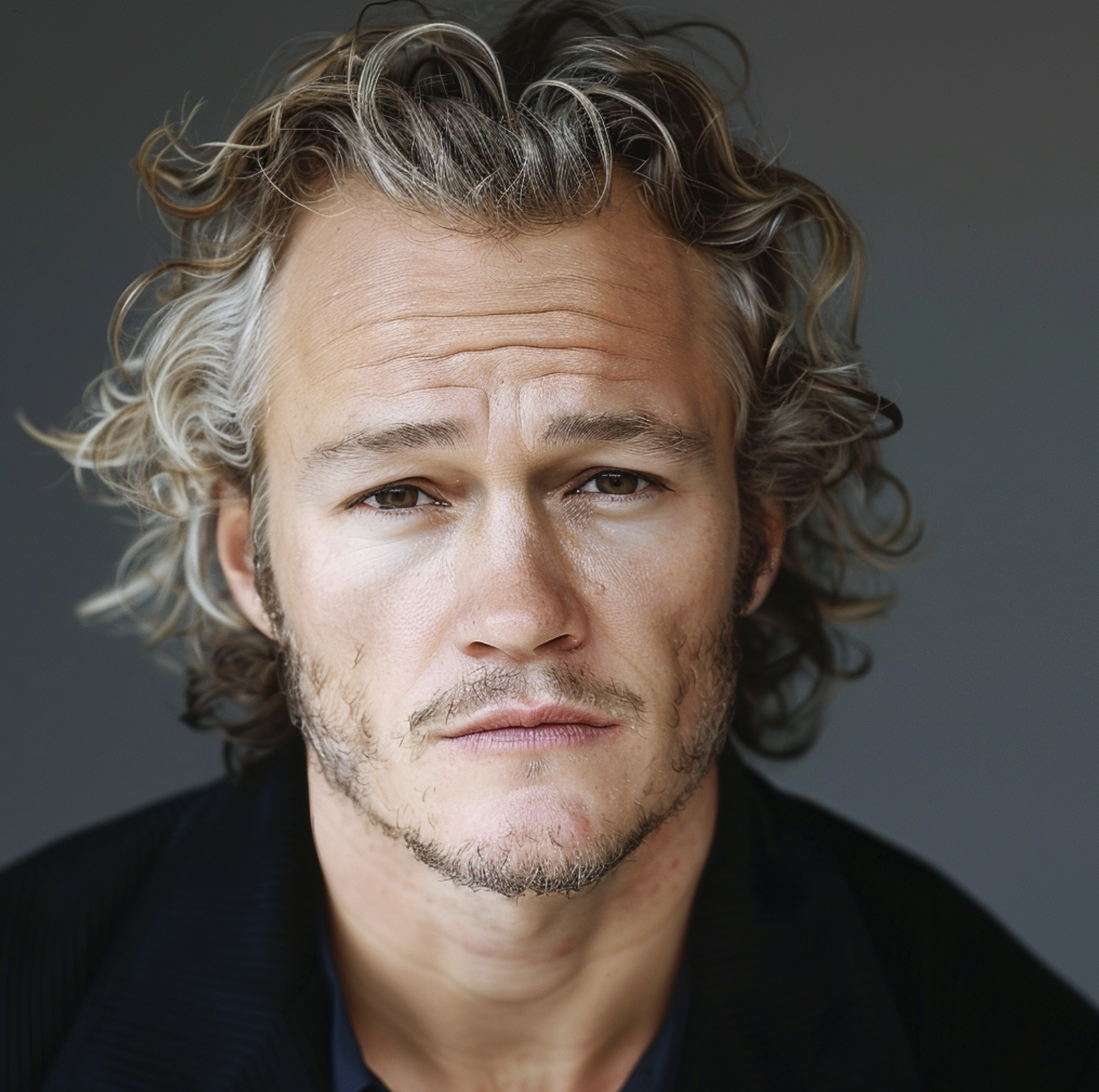 Imagen AI de Heath Ledger en la vejez | Fuente: Midjourney