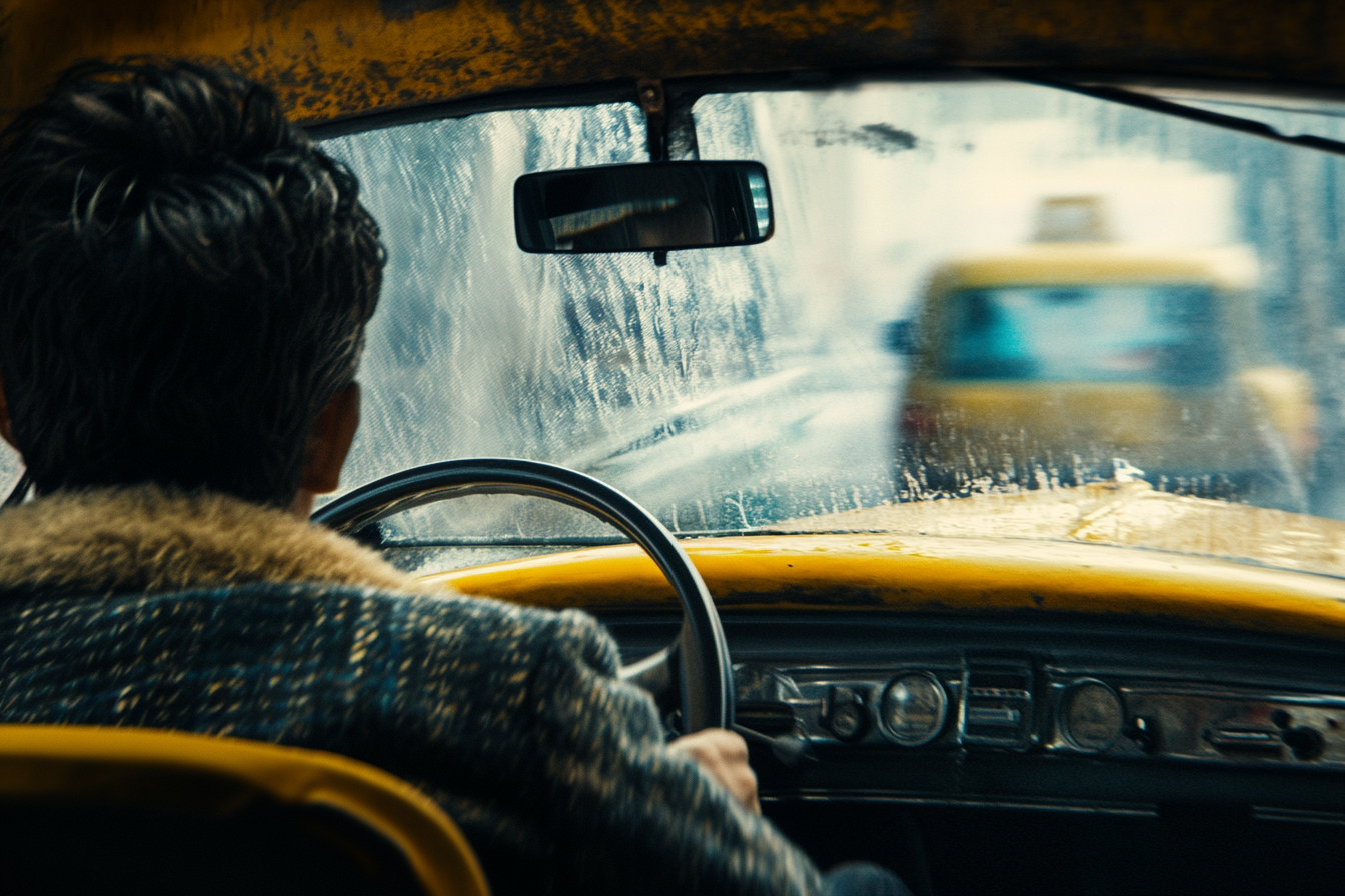 Un hombre conduciendo un taxi | Fuente: Midjourney