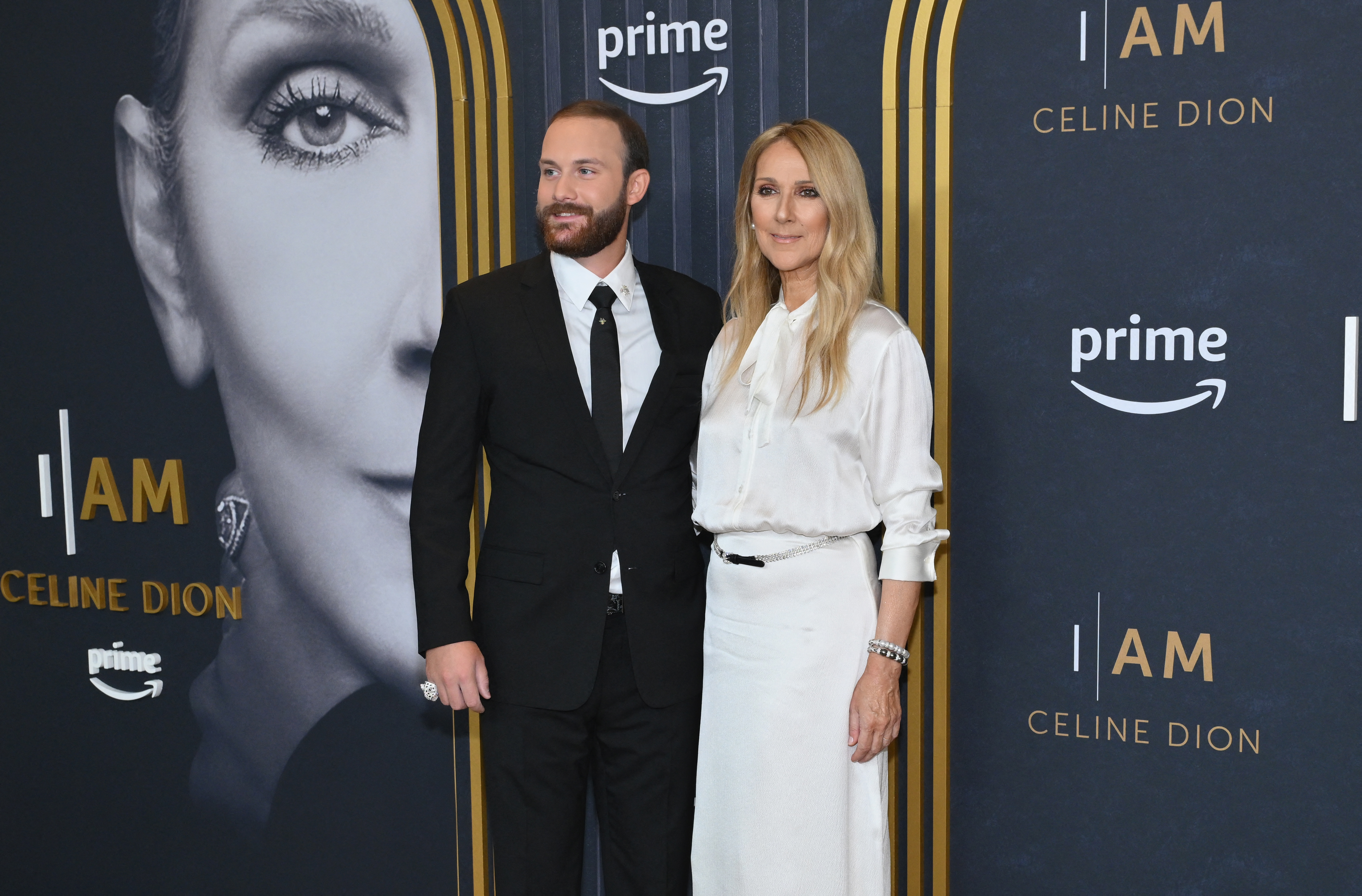 René-Charles Angélil y Céline Dion en la proyección del evento especial de NY "I Am: Celine Dion" el 17 de junio de 2024 en Nueva York. | Fuente: Getty Images