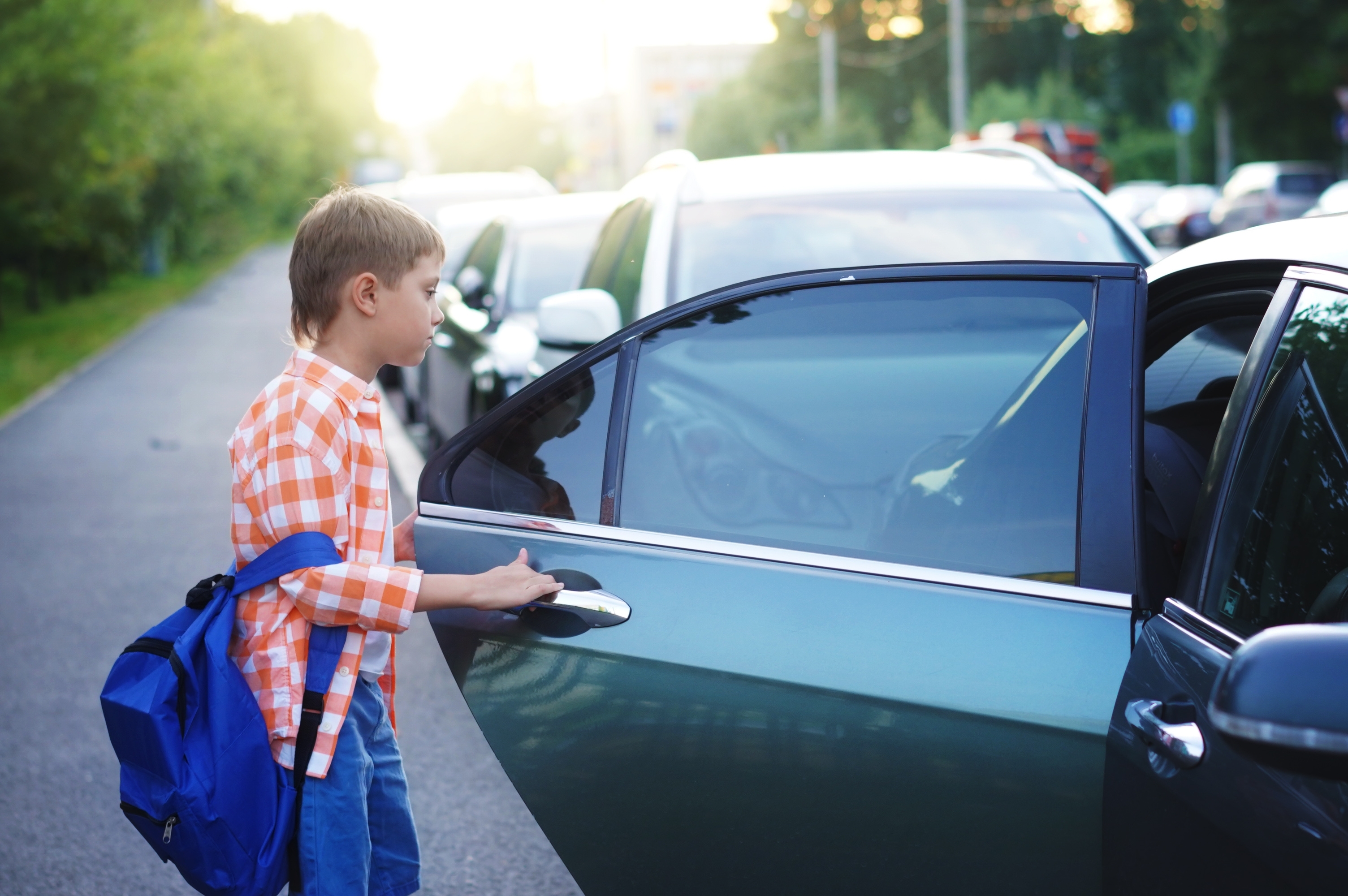 Niño saliendo de un automóvil | Fuente: Shutterstock.com