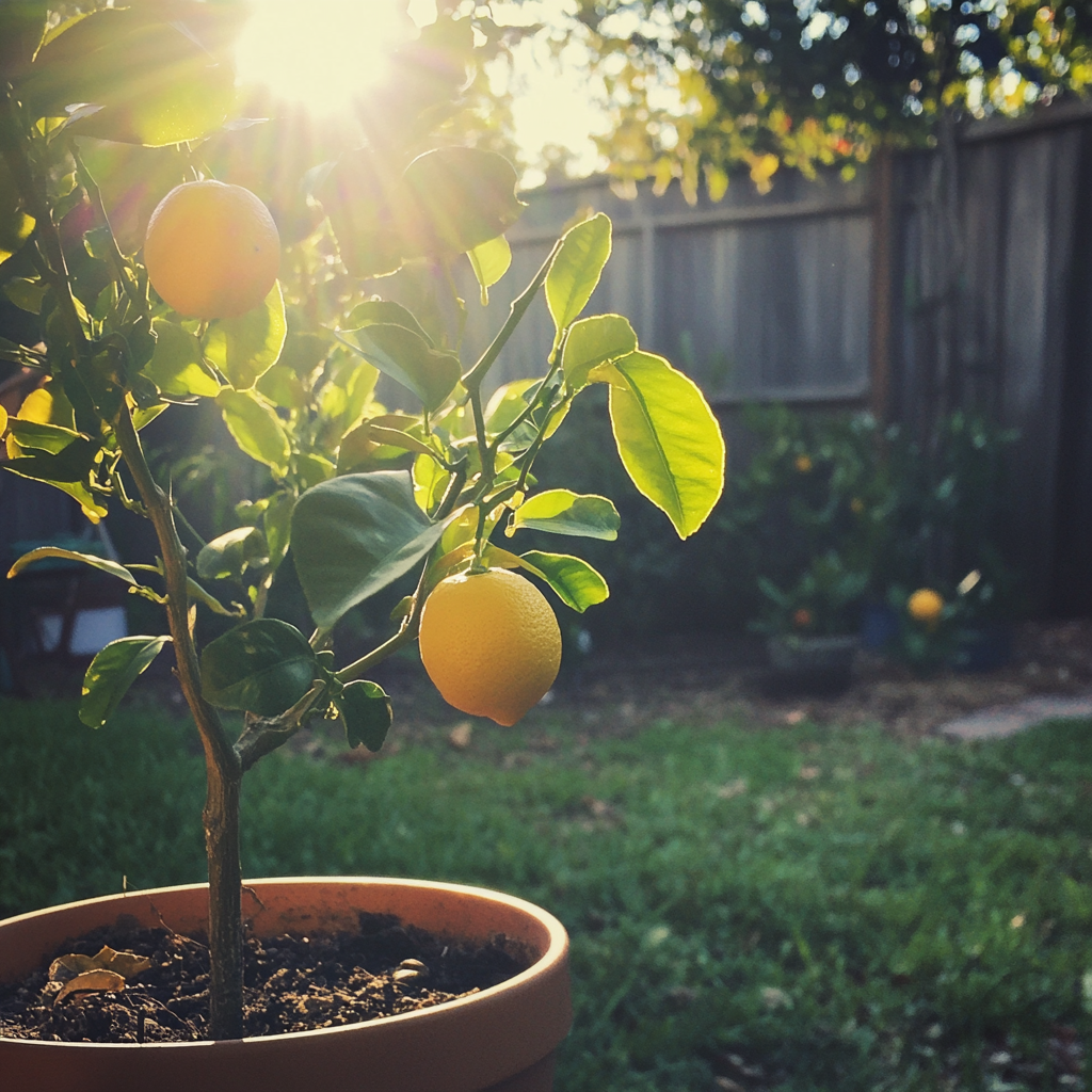 Un limonero en una jardinera | Fuente: Midjourney