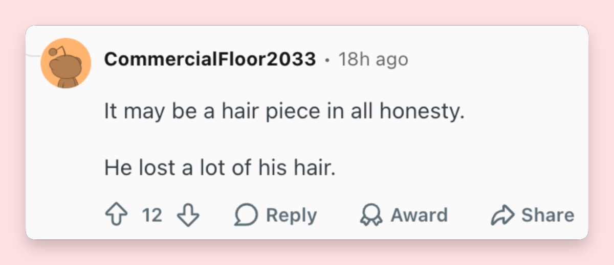 Un usuario se pregunta si el peinado más voluminoso de Fraser es totalmente natural. | Fuente: Reddit/ r/popculture