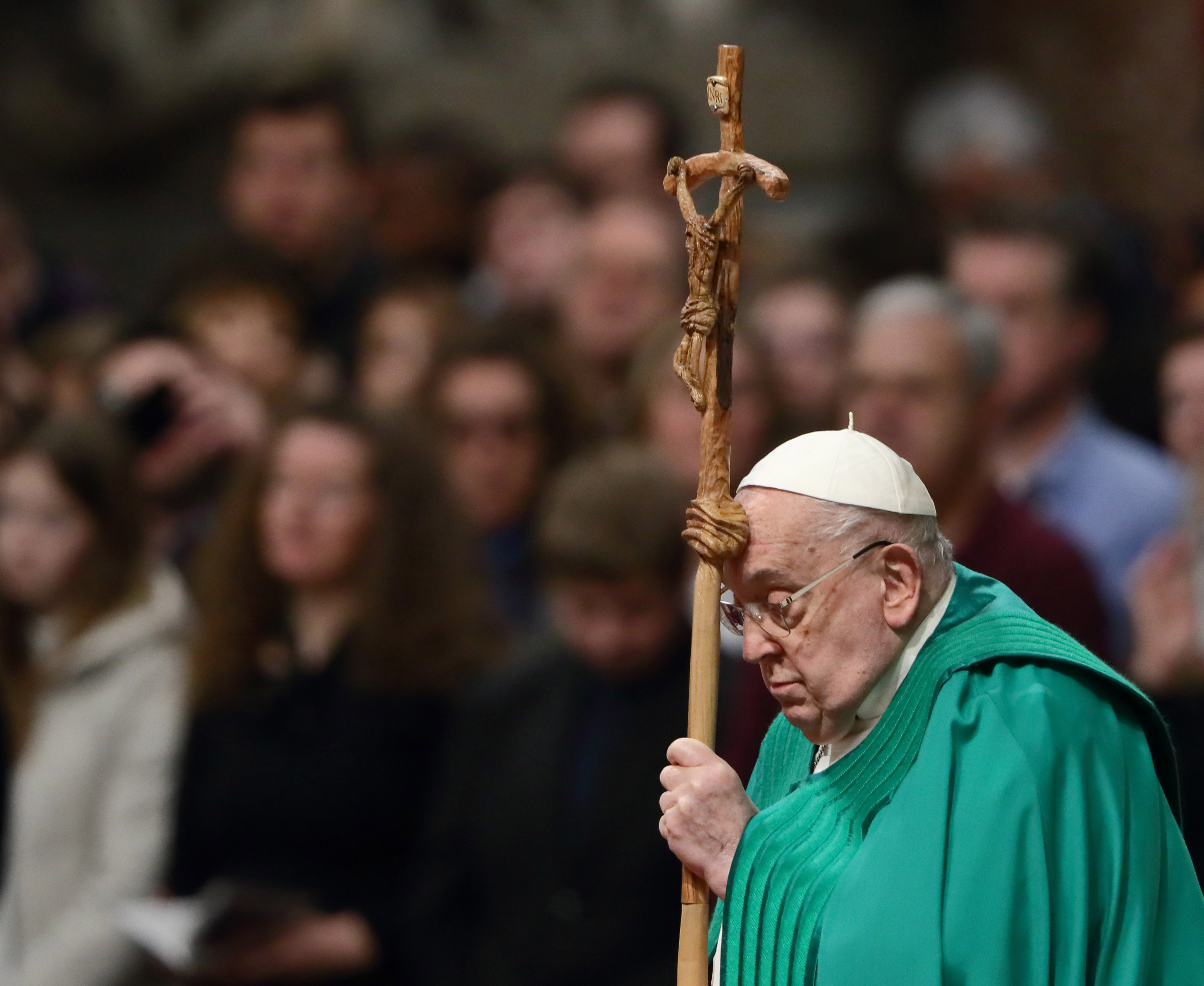 El Papa Francisco preside la Santa Misa con motivo del Jubileo de los Periodistas en el Domingo de la Palabra de Dios en la Basílica de San Pedro el 26 de enero de 2025. | Fuente: Getty Images