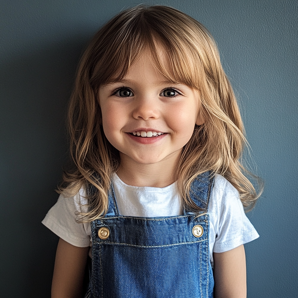 Una niña sonriente | Fuente: Midjourney