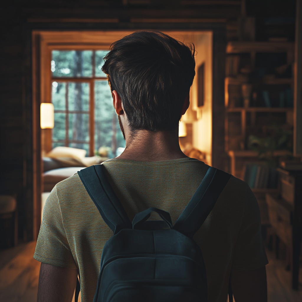 Un hombre alejándose | Fuente: Midjourney