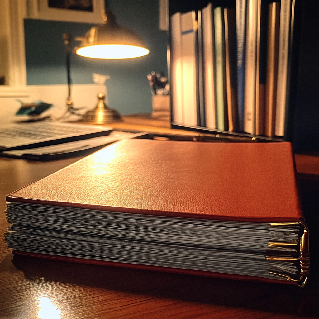 Una carpeta en un escritorio | Fuente: Midjourney