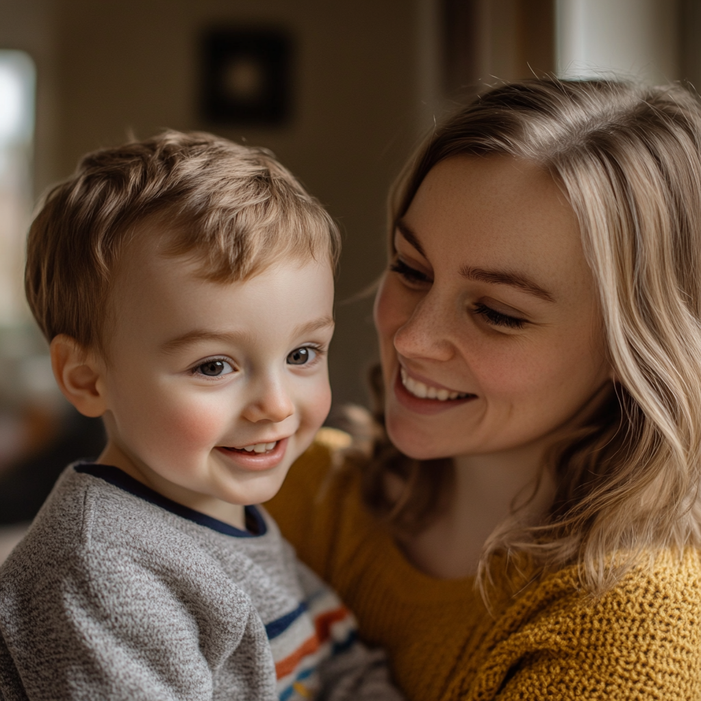 Una mujer y un niño divirtiéndose juntos | Fuente: Midjourney