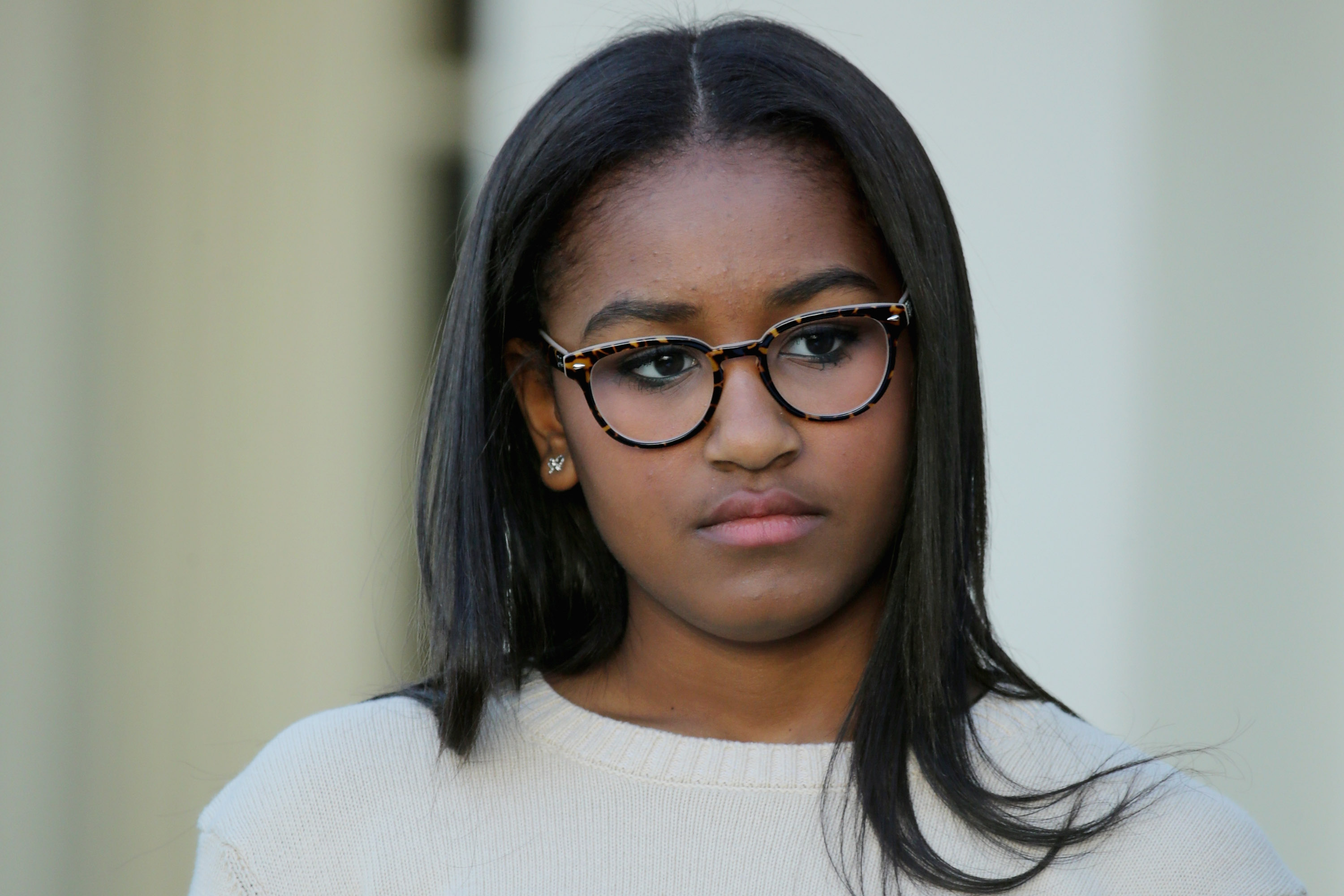 Sasha Obama en la Casa Blanca en Washington D.C. el 25 de noviembre de 2015 | Fuente: Getty Images