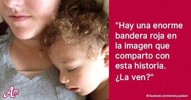 Foto de hijo dormido ayuda a mamá a ver 'alerta roja' que podría causar su mala conducta