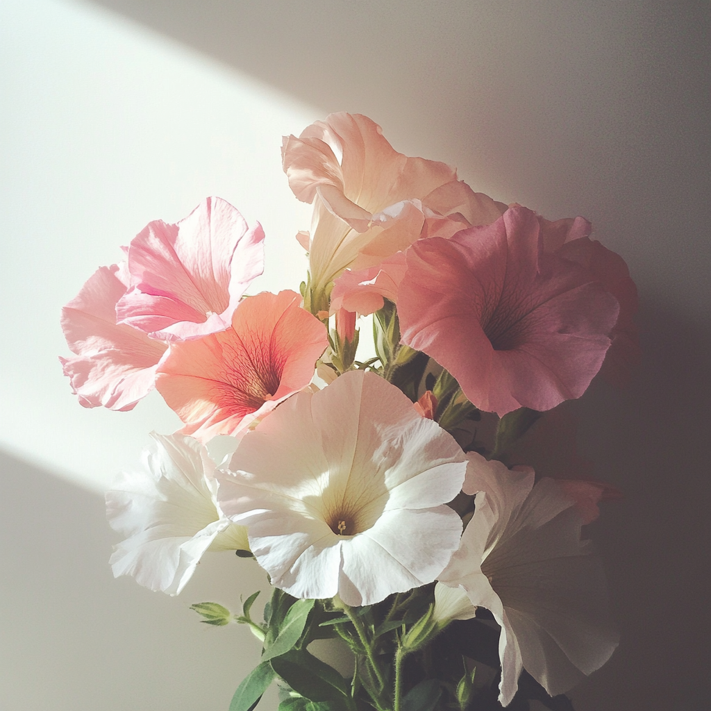 Un ramo de petunias | Fuente: Midjourney