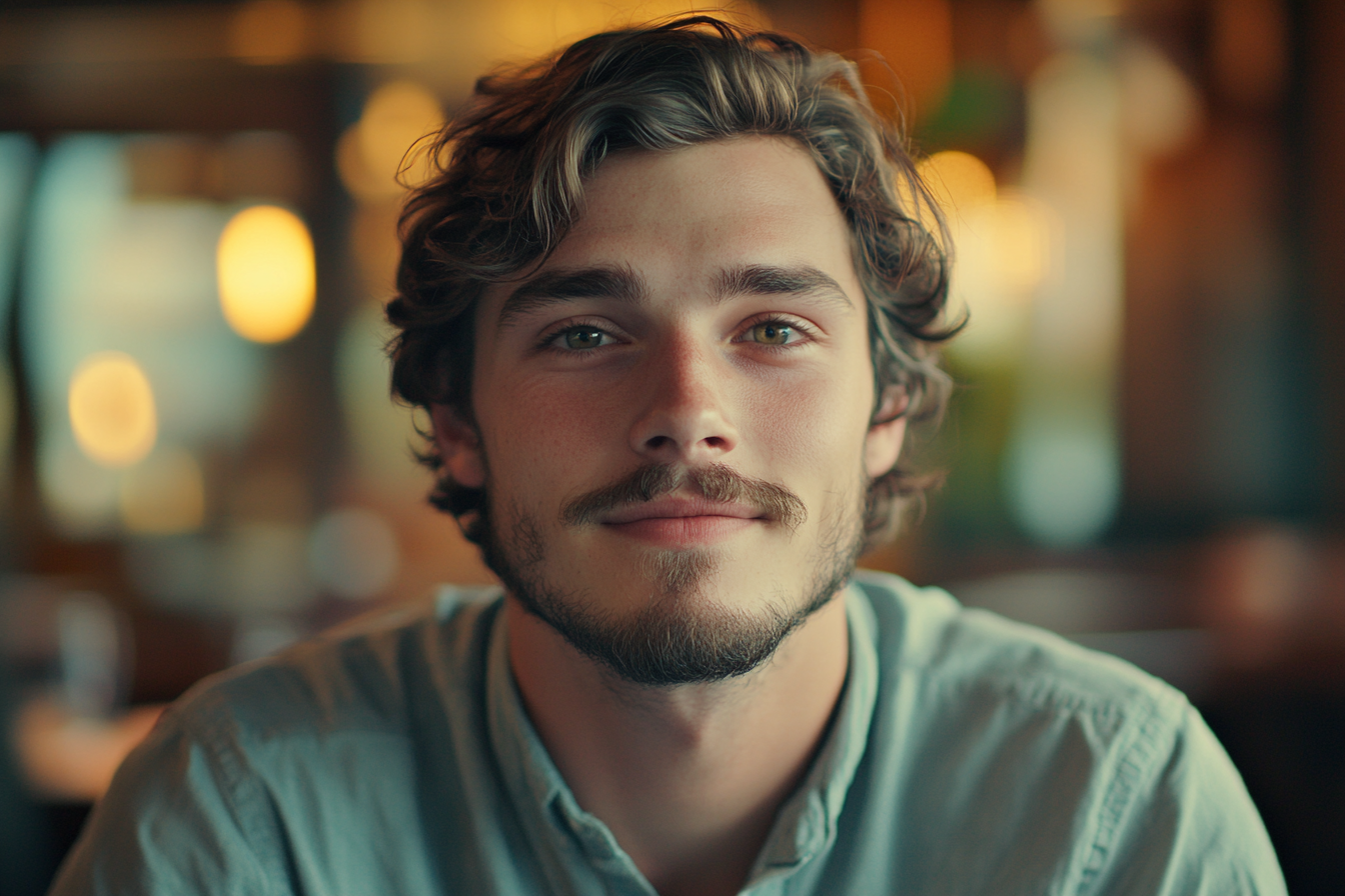 Un joven mirando al frente | Fuente: Midjourney