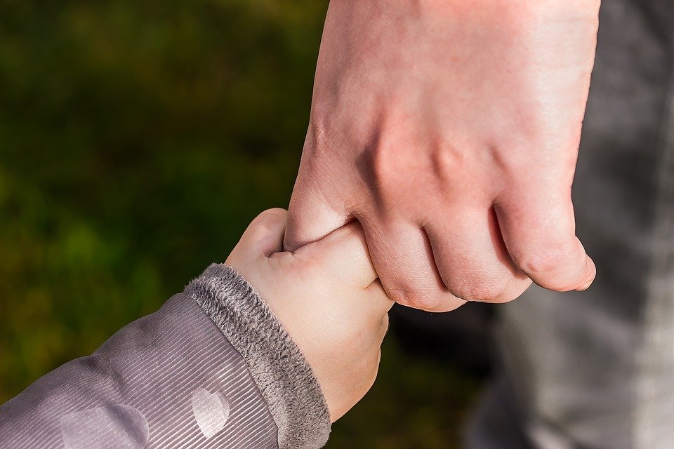 Mano de adulto y mano de niño.  | Imagen:  Pixabay