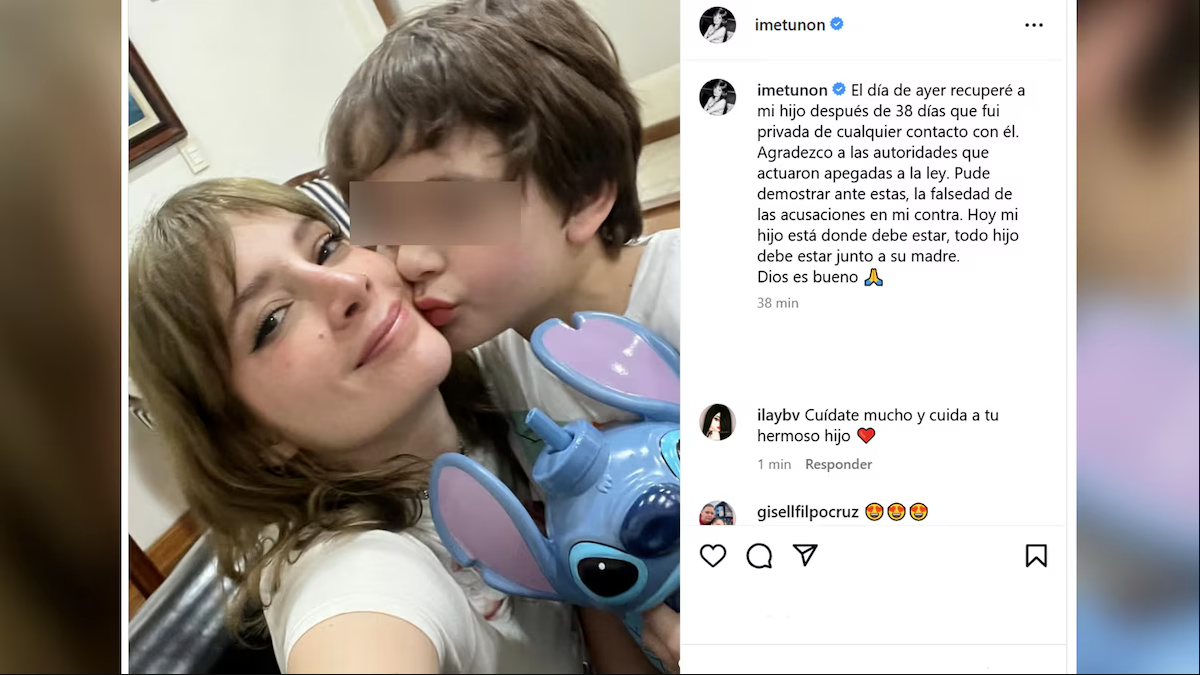 Imelda Tuñón y su hijo | Fuente: Instagram.com/imetunon