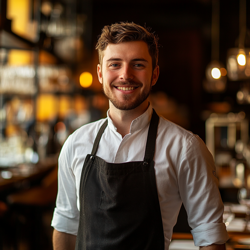 Un camarero de pie en un restaurante | Fuente: Midjourney