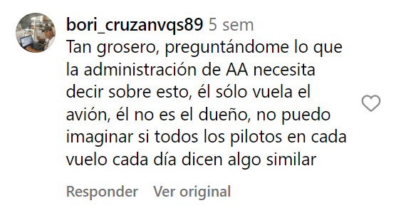 Comentario de un usuario sobre la publicación de Anna Leah Maltezos en Instagram | Foto: instagram.com/lone_didion