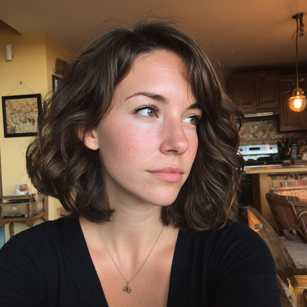 Primer plano de una mujer | Fuente: Midjourney