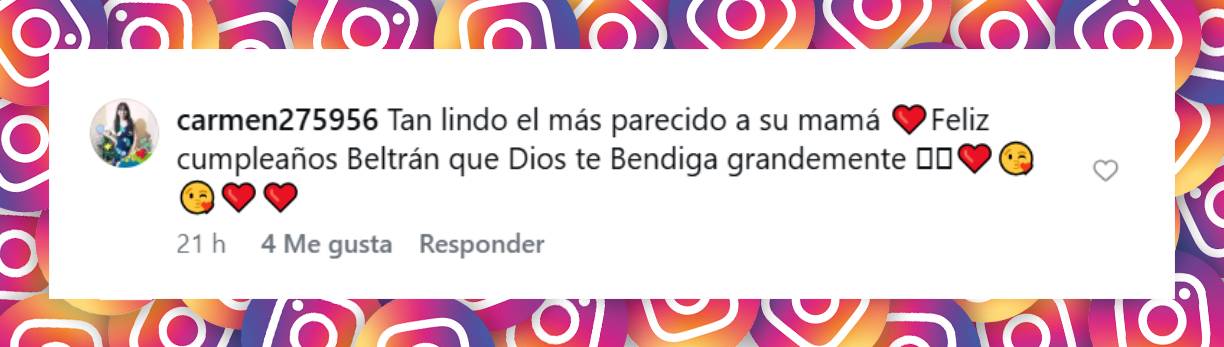 Comentario de una usuaria | Fuente: Instagram/benjaminvicuna.ok