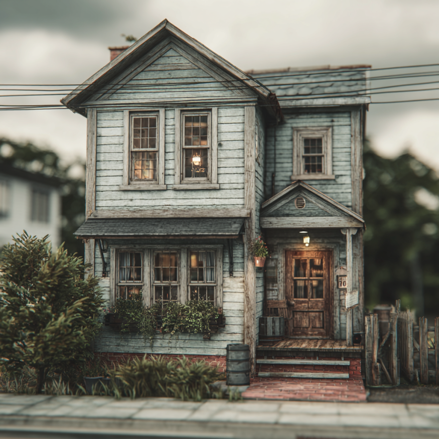 Una casa modesta | Fuente: Midjourney