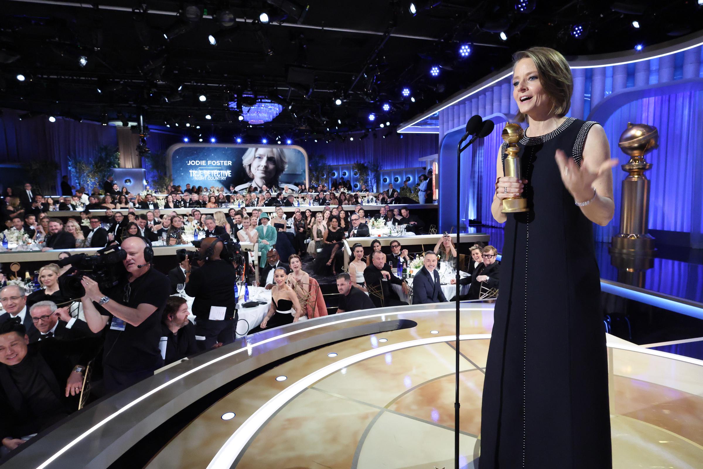 Jodie Foster en la 82ª edición de los Globos de Oro en Beverly Hills, California, el 5 de enero de 2025 | Fuente: Getty Images