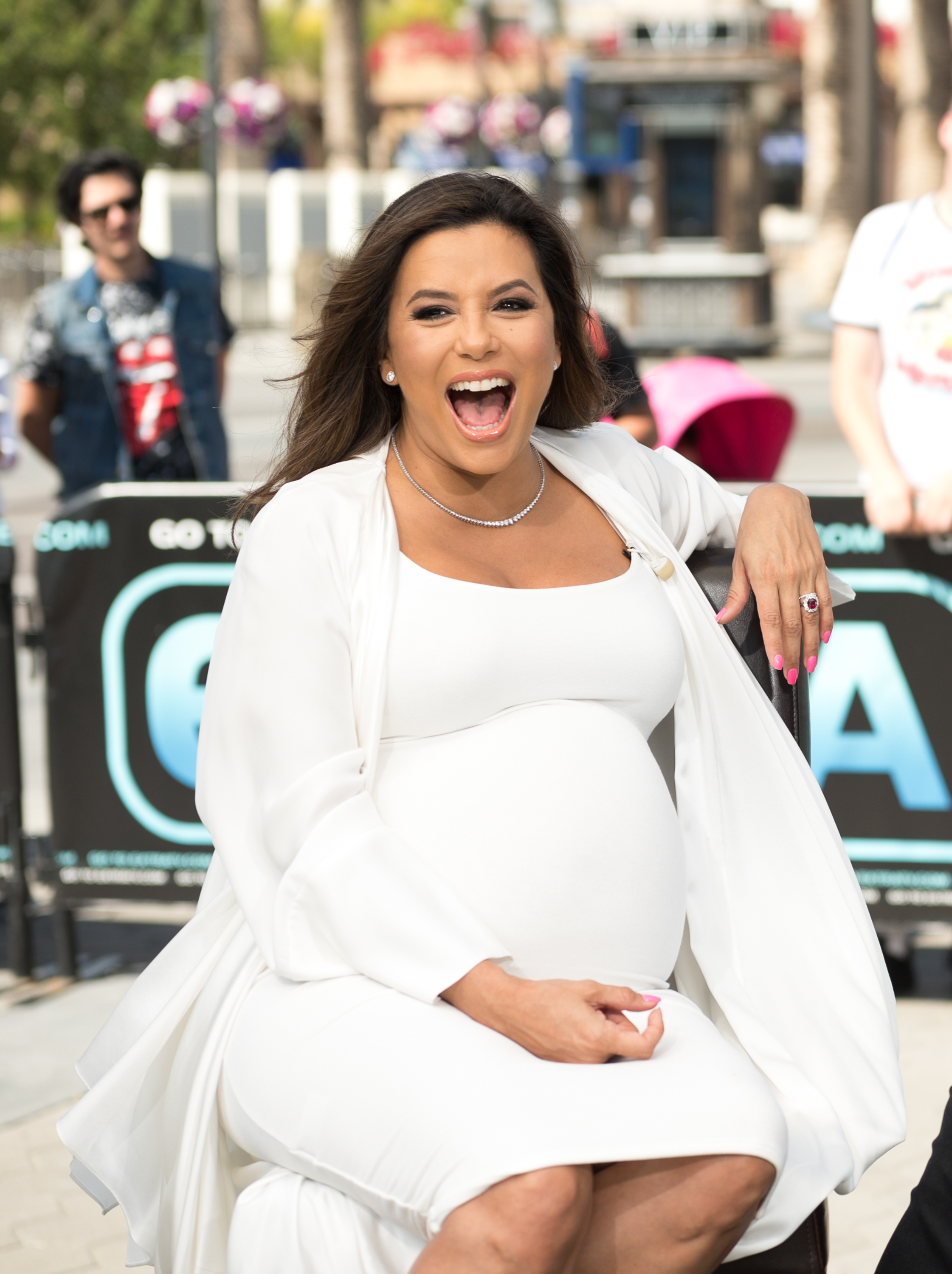 Eva Longoria en "Extra" en Universal Studios Hollywood el 8 de mayo de 2018, en Universal City, California | Fuente: Getty Images