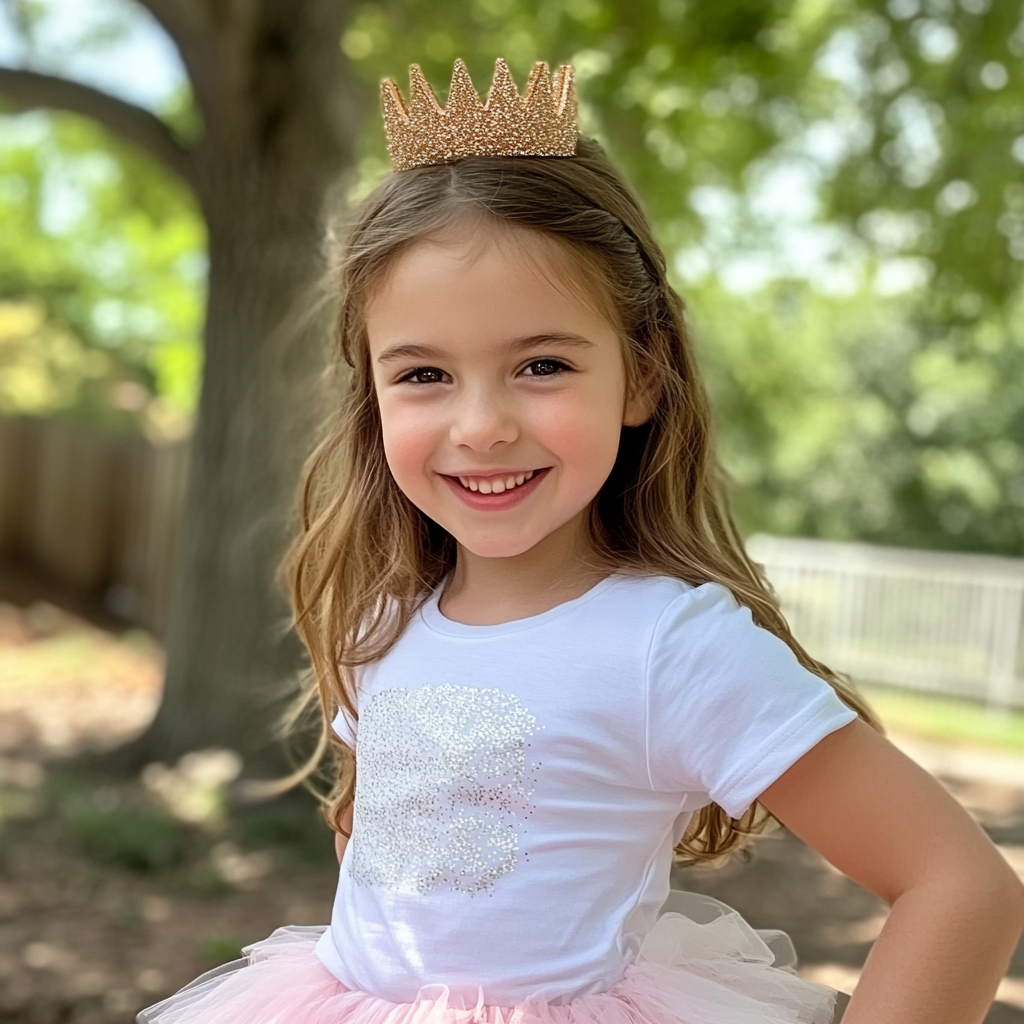 Una niña sonriente | Fuente: Midjourney
