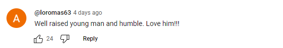 "Un hombre bien criado y humilde. ¡¡¡Lo amo!!!" | Comentarios de los usuarios sobre el vídeo de extratv en YouTube | Foto: youtube.com/extratv