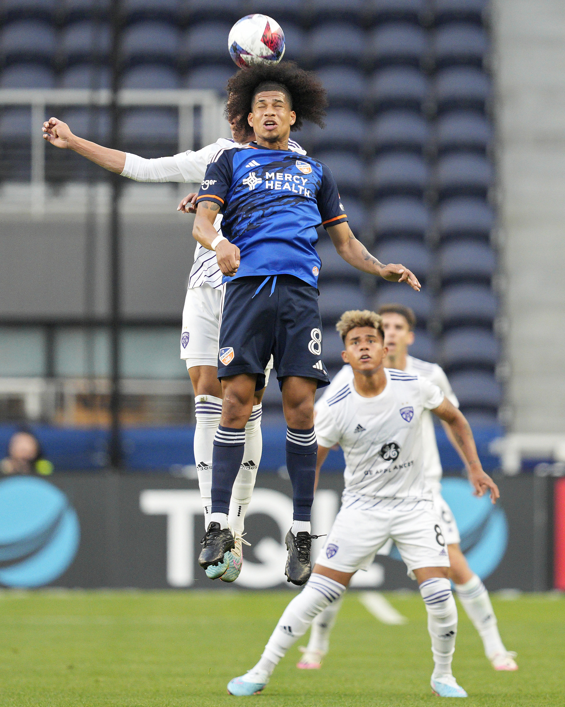 Marco Angulo durante un partido entre el FC Cincinnati y el Louisville City en la U.S. Open Cup en Cincinnati, Ohio, el 26 de abril de 2023 | Fuente: Getty Images