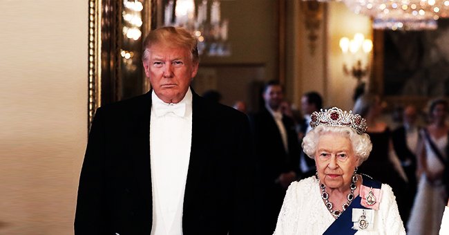Realeza británica junto al presidente Donald Trump, en la visita de Estado que hizo al Reino Unido.Foto: Getty Images