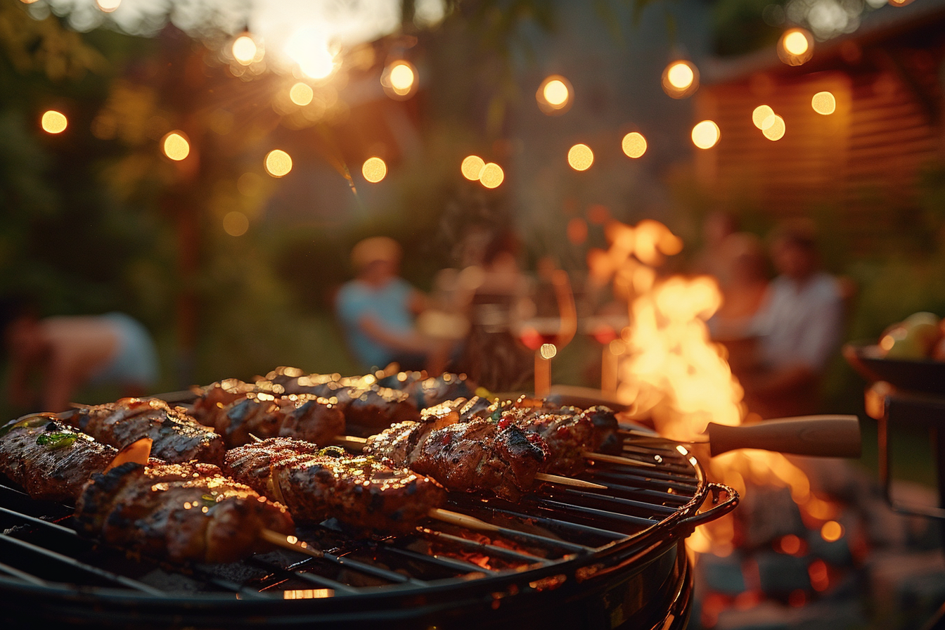 Fiesta de barbacoa en una tarde calurosa | Fuente: Midjourney