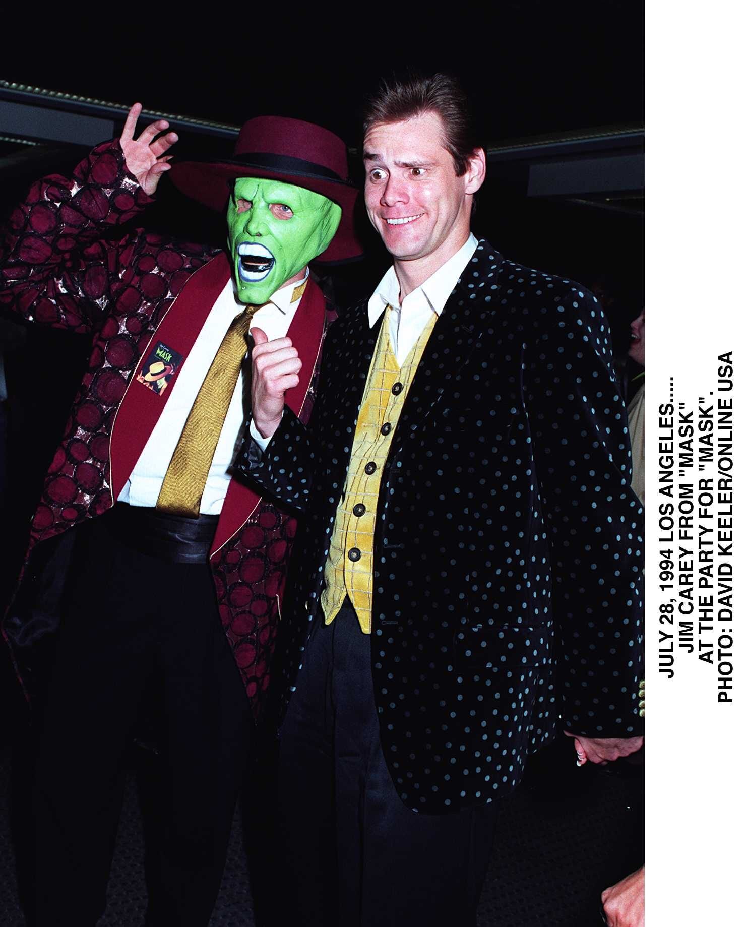 Jim Carrey en la fiesta de estreno de "Mask" en Los Ángeles el 28 de julio de 1994. | Getty Images