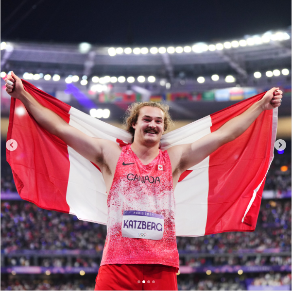 Una foto del Campeón Olímpico Ethan Katzberg publicada el 5 de agosto de 2024 | Fuente: Instagram/ethankatzberg