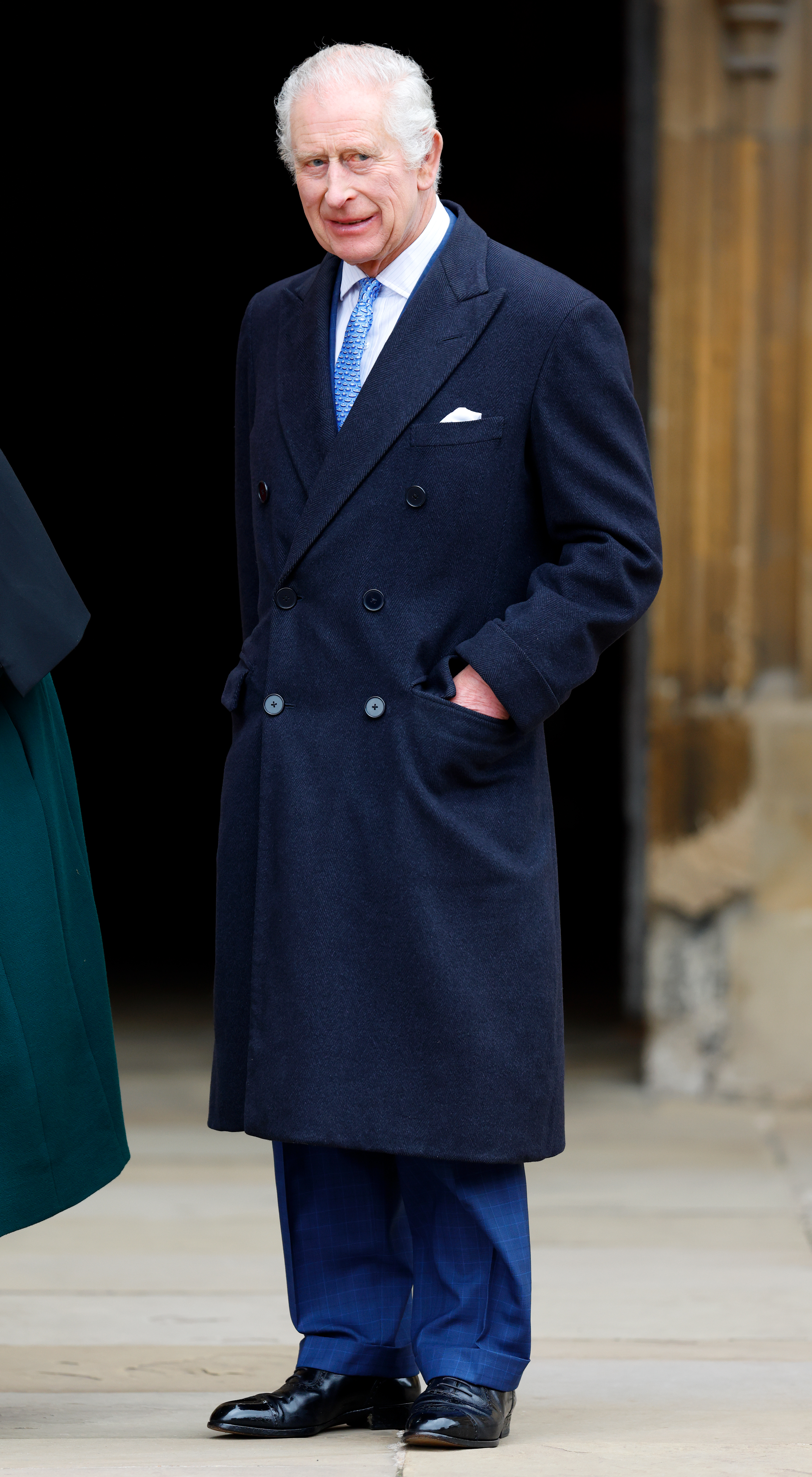 El rey Charles III en el Servicio de Maitines de Pascua de 2024 en Windsor, Inglaterra, el 31 de marzo de 2024 | Foto: Getty Images