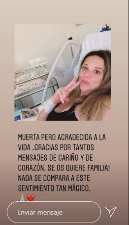 Historia de Instagram de Lorena. |Foto: Captura de pantalla de Instagram/lorenagomez