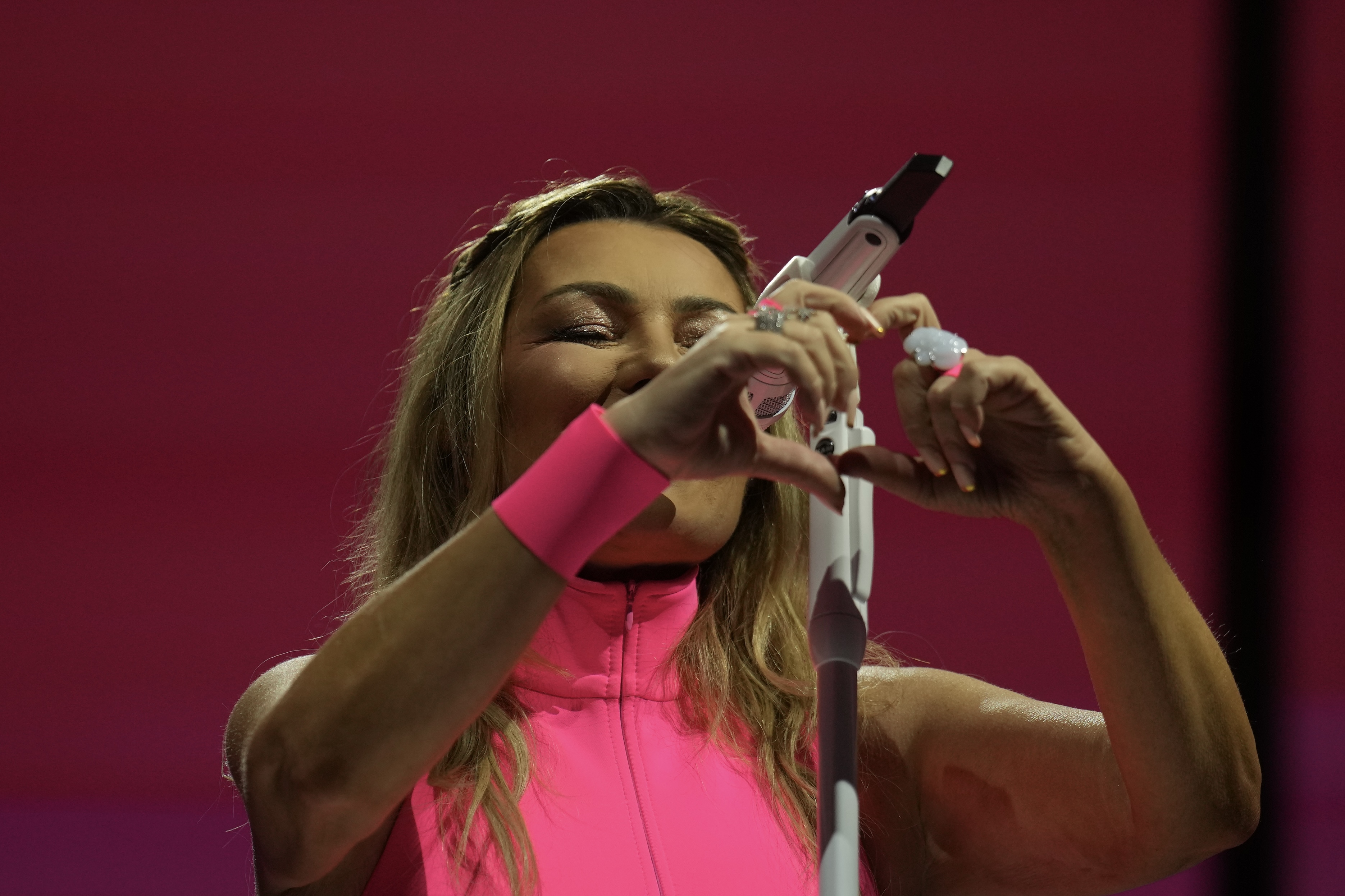 La cantante de La Oreja de Van Gogh, Amaia Montero, durante su concierto, en el Bizkaia Arena BEC, el 9 de mayo de 2026, en Bilbao, Vizcaya, País Vasco, España. | Fuente: Getty Images