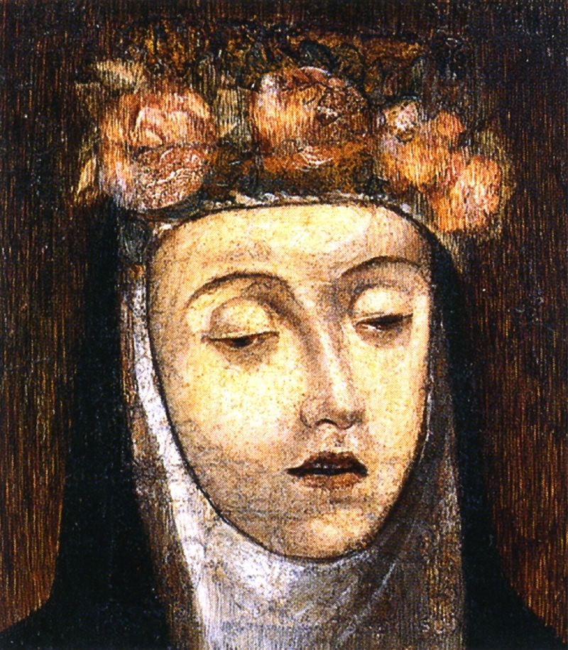 Retrato póstumo de Santa Rosa, lienzo del artista italiano Angelino Medoro.| Fuente: Wikipedia