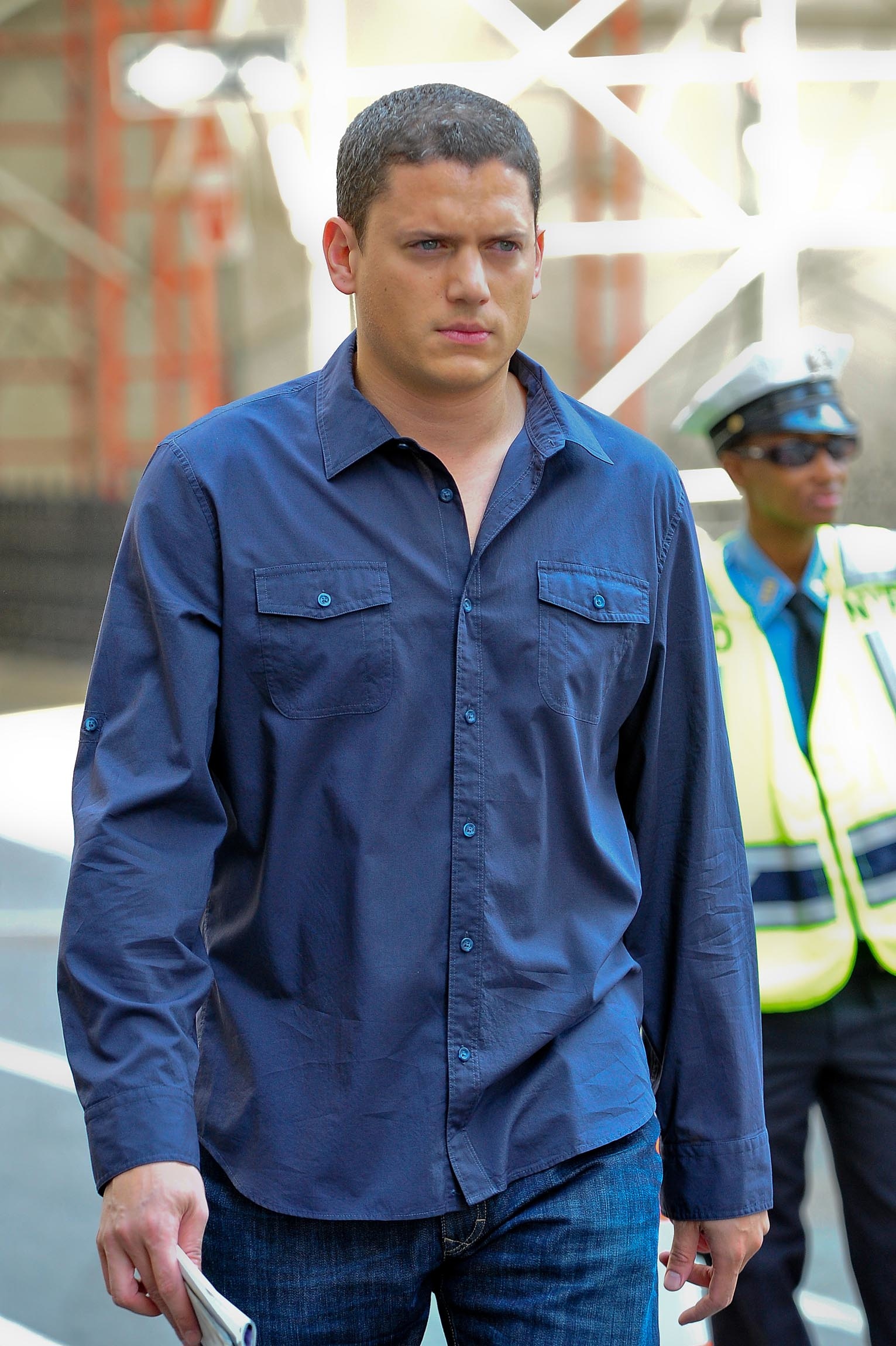 Wentworth Miller en el plató de "Law & Order: SVU", 2009 | Fuente: Getty Images