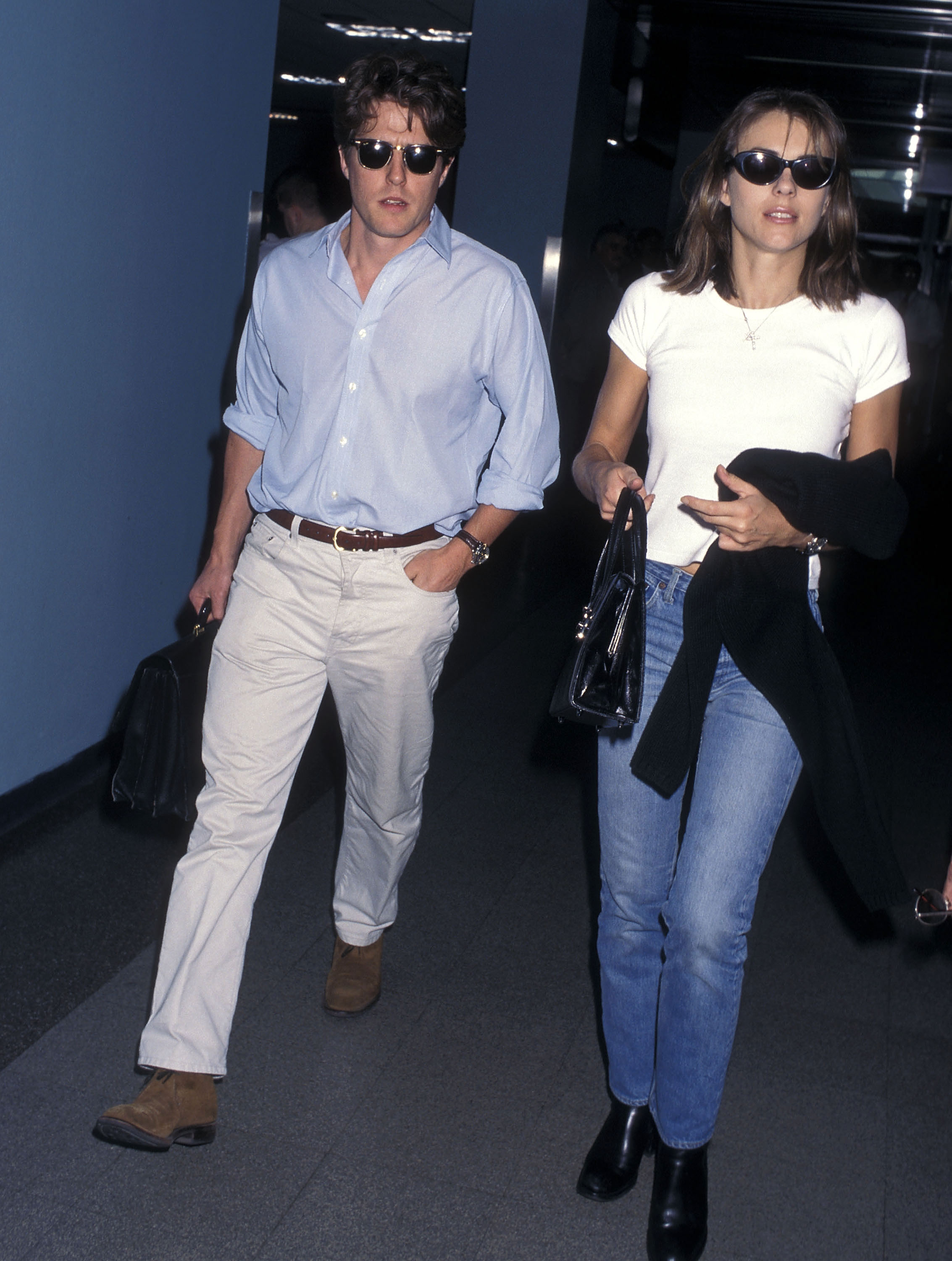 Aunque nunca se casaron durante sus 13 años de relación, Hugh se convirtió después en uno de los padrinos de Damian, el hijo de Elizabeth, nacido en 2002 — dos años después de su separación. | Fuente: Getty Images