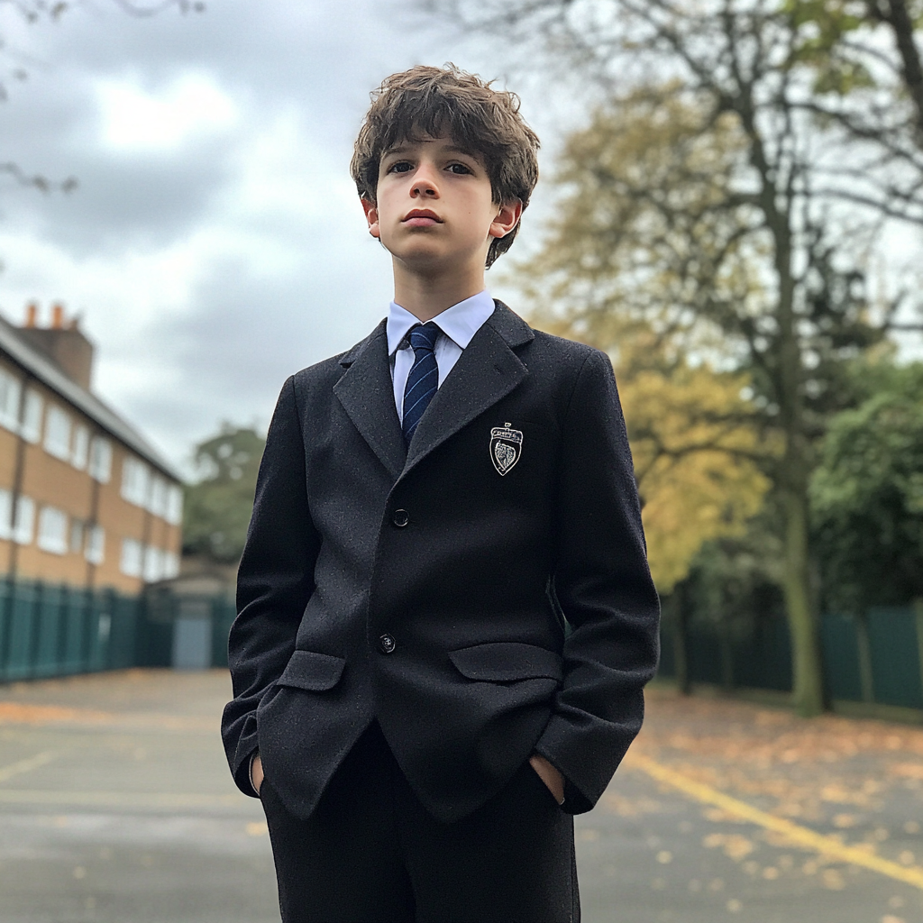 Un adolescente con su uniforme escolar | Fuente: Midjourney