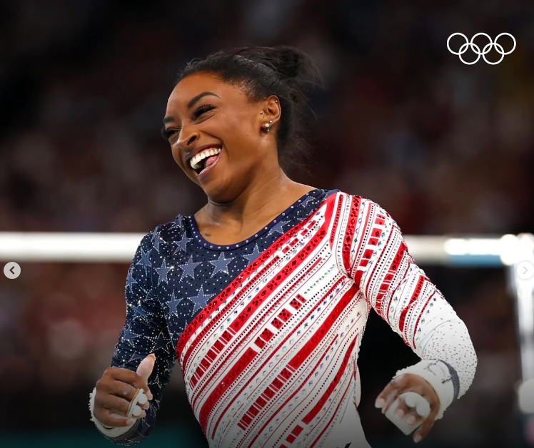 Simone Biles en los Juegos Olímpicos de París, publicado el 30 de julio de 2024 | Fuente: Instagram/olympics y usagym