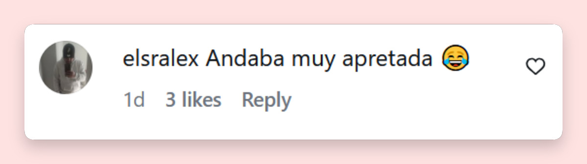 Comentario de una persona sobre el atuendo que lució Amaia Montero en uno de sus conciertos | Fuente: Instagram/ejecentral.com.mx