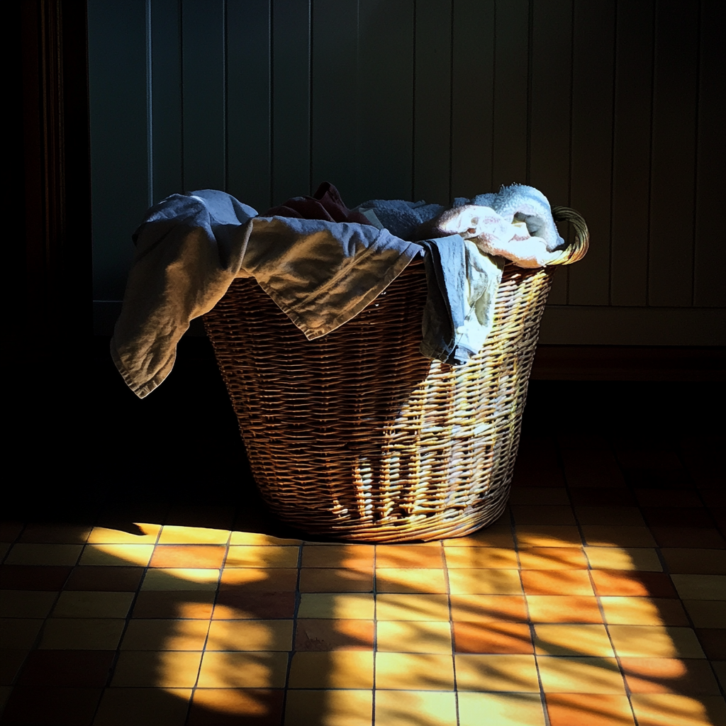 Un cesto de la ropa sucia | Fuente: Midjourney