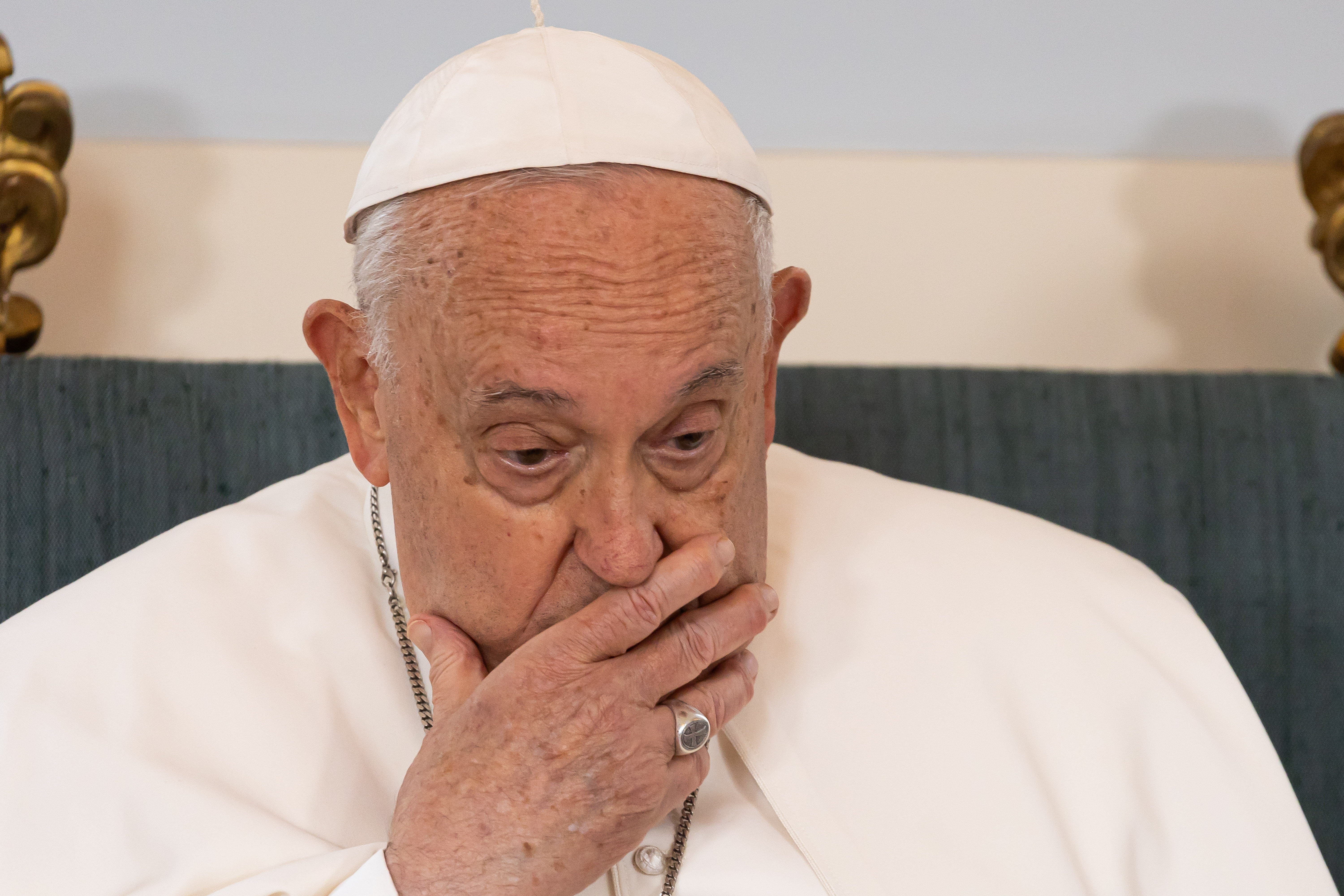 El Papa Francisco en el Castillo de Laeken en Bruselas, Bélgica, el 27 de septiembre de 2024. | Fuente: Getty Images