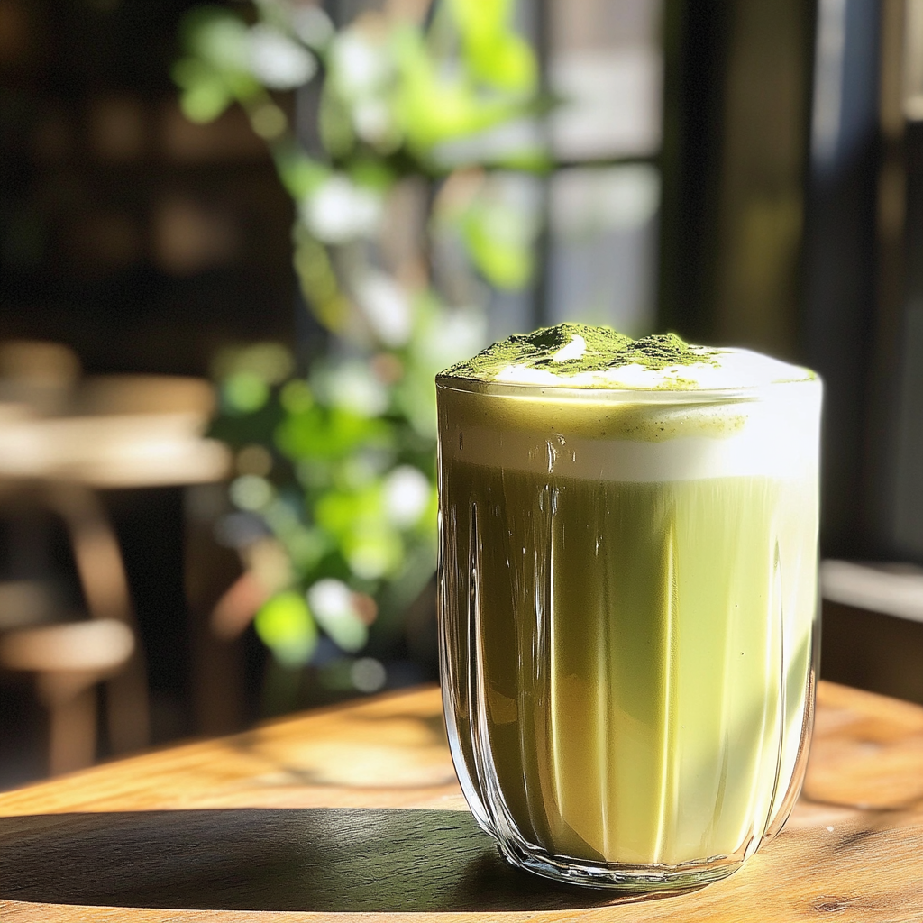 Un matcha latte | Fuente: Midjourney