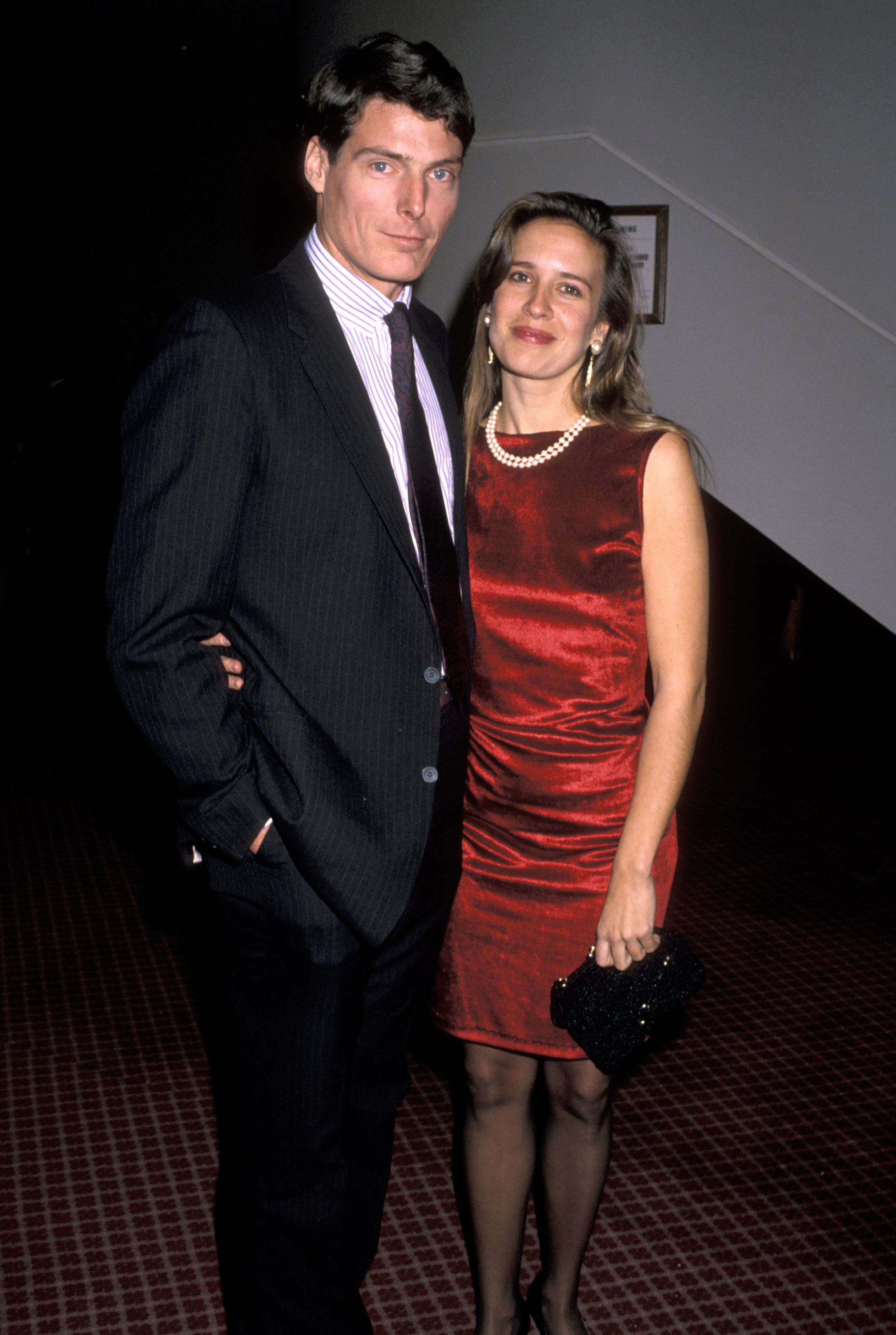 Christopher Reeve y Dana Reeve durante el estreno de "El mercader de Venecia" el 19 de diciembre de 1989, en Nueva York. | Fuente: Getty Images