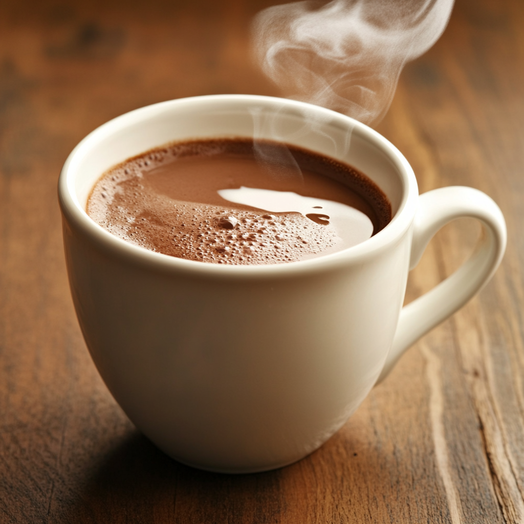 Una taza de chocolate caliente | Fuente: Midjourney