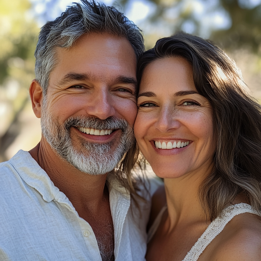 Una pareja sonriente | Fuente: Midjourney