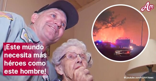 Mujer de 93 años salvada de terrible incendio forestal gracias a hombre de la basura