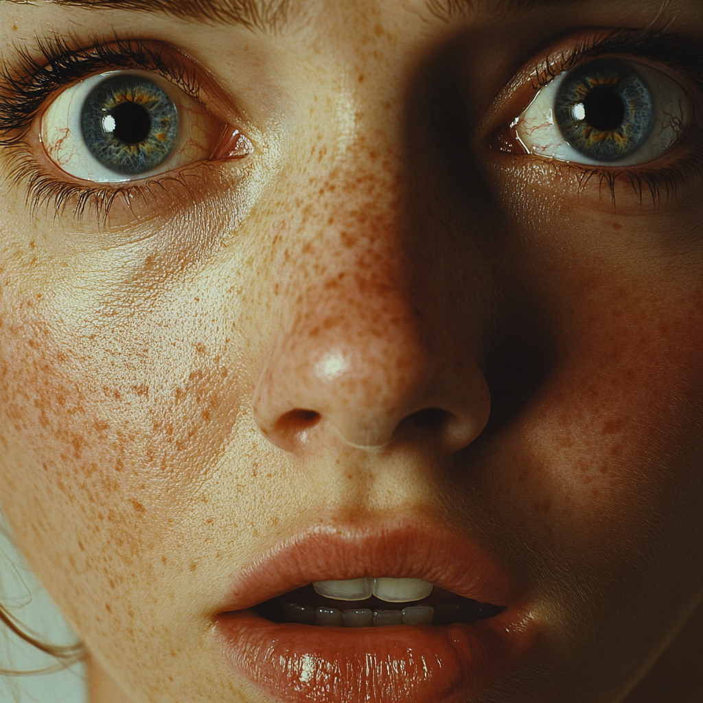 Primer plano del rostro de una mujer | Fuente: Midjourney