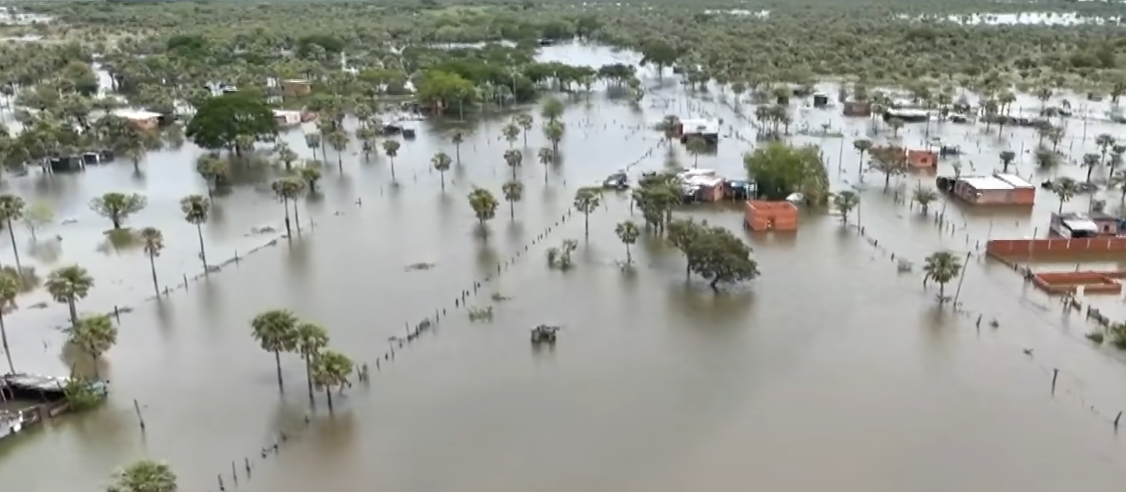 Imágenes devastadoras de las inundaciones en la provincia de Chaco, Argentina | Fuente: YouTube/LA NACION