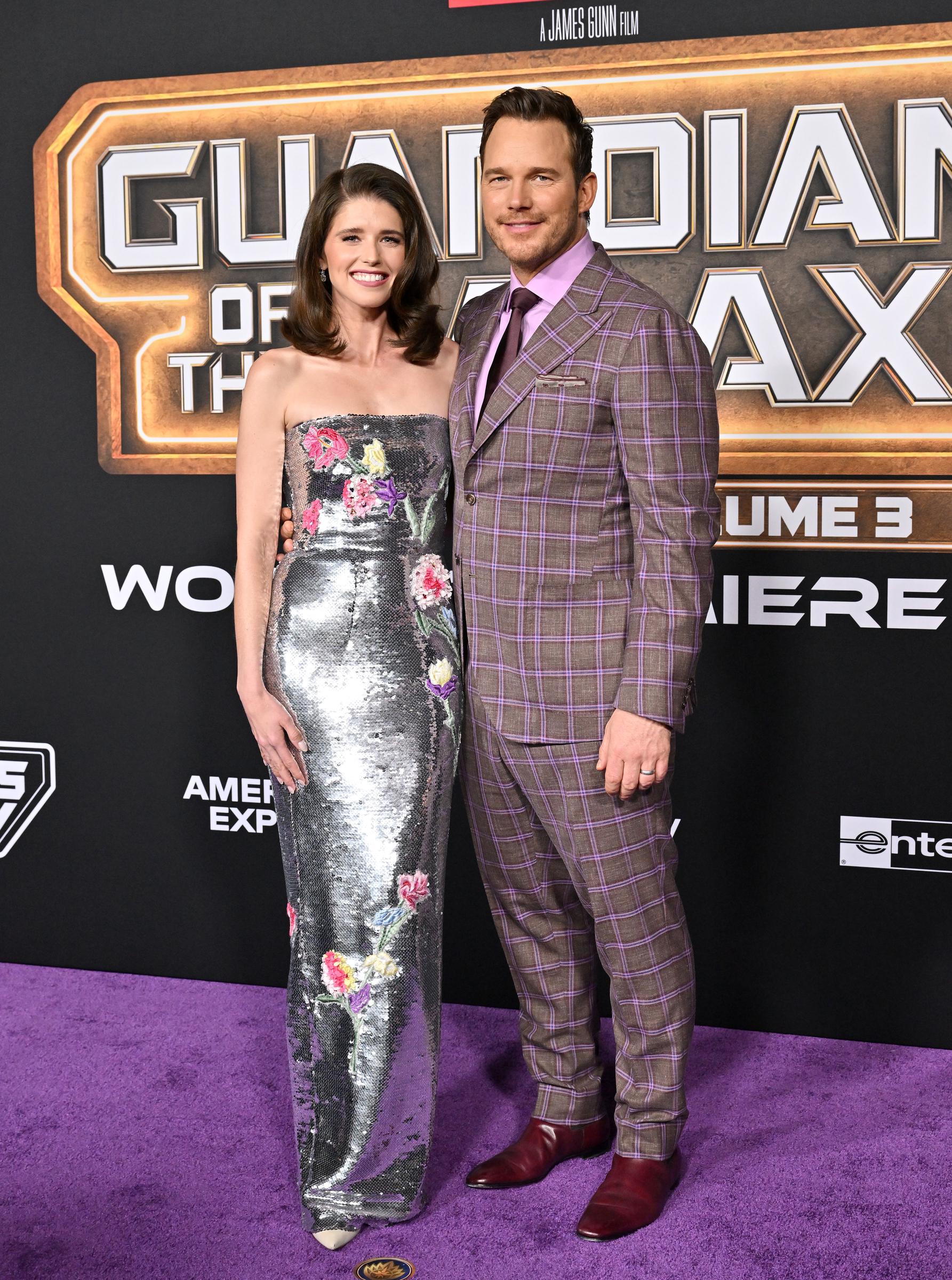 Katherine Schwarzenegger y Chris Pratt en el estreno mundial de "Guardians of the Galaxy Vol. 3" de Marvel Studios el 27 de abril de 2023, en Hollywood, California. | Fuente: Getty Images